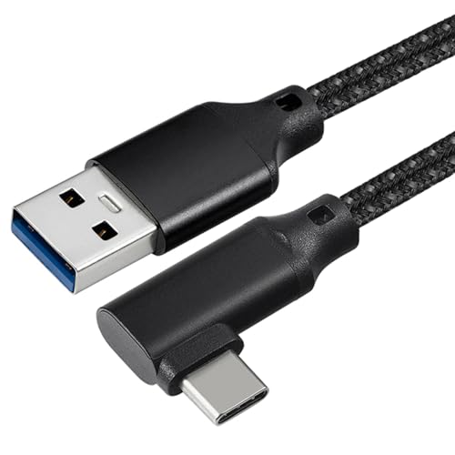 Fazvncv USB 3.2 10Gbps Typ Kabel Typ auf USB A 3.2 Kabel Datenübertragung 90° rechtwinklig Typ Kabel 3A PD60W Schnellladung von Fazvncv