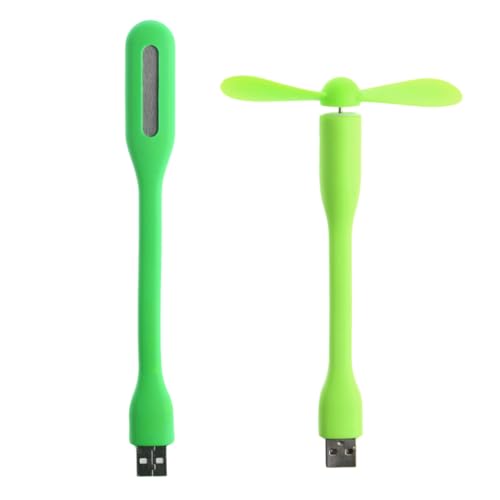 Fazvncv USB-Ventilator, flexibel, tragbar, 5 V, Ventilator mit USB-LED-Licht, Lampen für Power-Notebook, Computer, Gadget von Fazvncv