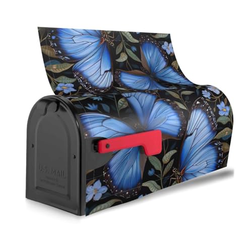 Blaue Schmetterlinge Druck bezaubernde Briefkastenabdeckung wasserdicht magnetisch dekorative Abdeckung für Feiertage Jahreszeiten von Fbghhty