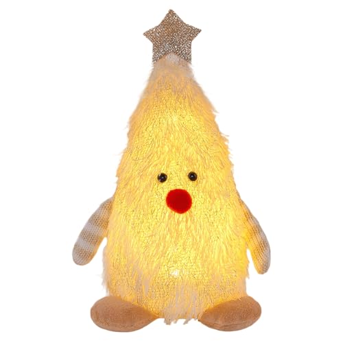 Fbinys Beleuchtete Urlaubspuppen – beleuchtete Ornamente, weiche Weihnachts-Puppen-Party-Dekoration, niedliche dekorative Figuren mit sanftem Glanz für Zuhause, Party, Büro, Schule, Kamin, Kaminsims von Fbinys