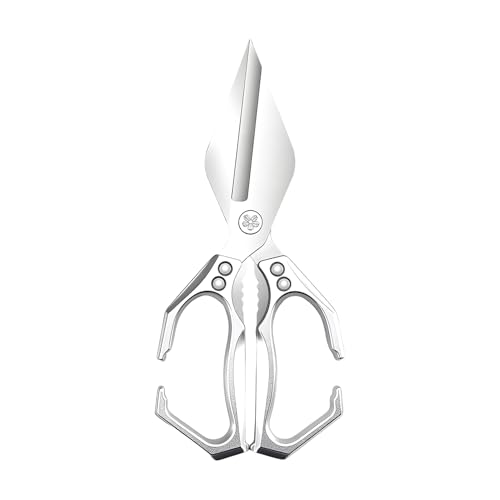 Fbinys Küchenschere, Allesküchenschere Aus Edelstahl Spülmaschinengeeignet, Edelstahl Küchenhelfer Zum Schneiden Von Knochen In Geflügel Und Meeresfrüchten von Fbinys