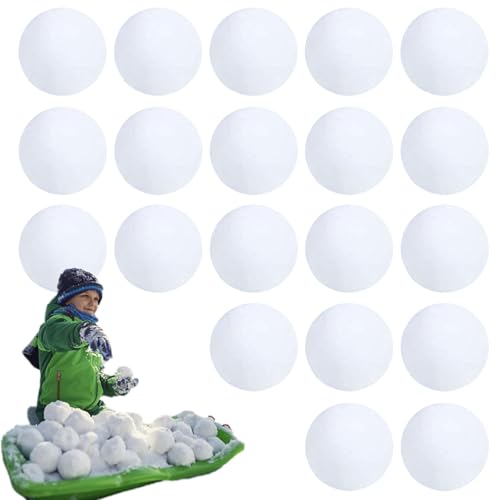 Fbinys Kunstschnee Bälle | 20 Stück Weiche Realistische Winterbälle | Dekorationsspielzeug Für Winterdorf Fotostudio Kinder & Erwachsene | Deko Für Drinnen Und Draußen von Fbinys