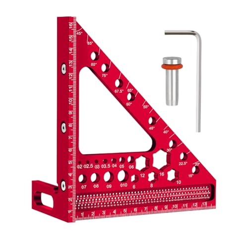 Fbinys Mehrwinkliges Messlineal | Mehrwinkliger Zimmermannswinkel | Schnellmesslineal für Holzverarbeitung | Winkelmesser für Maschinisten und Ingenieure zum Markieren Anordnung Anreißen und Möbelbau von Fbinys