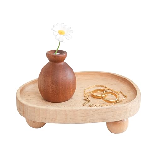 Fbinys Schmuck Präsentations Tablett - Holz Aufbewahrungsschale für Schmuck - Aufbewahrungsbox Ordnungshilfe Für Wohnung Nachttisch Schreibtisch Kommode Schlafzimmer Schminktisch Fbinys Schmuck Präsentations Tablett - Holz Aufbewahrungsschale für Schmuck - Aufbewahrungsbox Ordnungshilfe Für Wohnung Nachttisch Schreibtisch Kommode Schlafzimmer Schminktisch von Fbinys