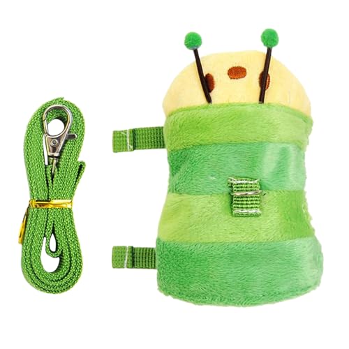 Ferret Traction Rope, Bunny Caterpillar Vest Harness, Adjustable Small Animal Walking Gear, Soft Padded Outdoor Vest Leash, Ideal for Squirrel, Hedgehog, Kitten, Puppy, Camping, 5.51-9.45 Inches von Fbinys