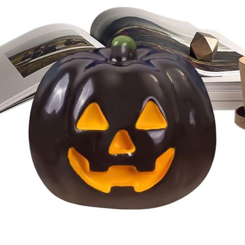 Halloween Pumpkins - Luminöses Harz Figur für Innenschreien Urlaubsdekor, Party und saisonale Ausstellung mit leuchtender Funktion, Miniaturdekoration für Haus, Garten, Büro, festliches Ambiente von Fbinys