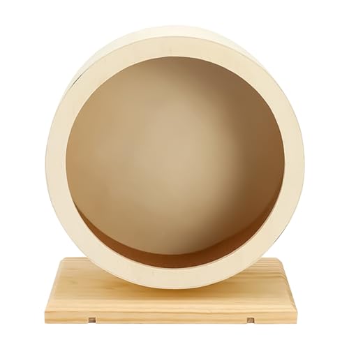 Hamster Wheel Toy, Silent Wooden Spinner with Smooth Rotation and Stable Base, Small Animal Exercise Accessory for Gerbils Chinchillas Hedgehogs Active Play, Natural Wood Hamster Wheel Toy, Silent Wooden Spinner with Smooth Rotation and Stable Base, Small Animal Exercise Accessory for Gerbils Chinchillas Hedgehogs Active Play, Natural Wood von Fbinys