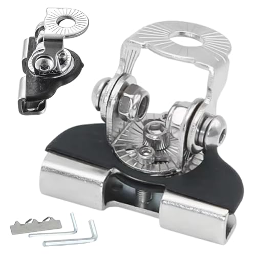 LED Light Bar Mounting Brackets, Adjustable Hood Work Lamp Fixing Holder, Clamp-On Mounts for Vehicle, SUV, Truck, Car Roof, Bumper, Engine Bay Lighting Setup, Black and Silver von Fbinys