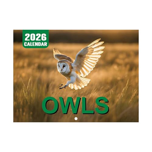 Owl Calendar 2026, Monthly Wall Planner, Personal Time Management Organizer, Cute Owl Design Scheduler, Supplies for To-Do Lists, Goal Tracking, Daily Notes, Holiday Planning von Fbinys
