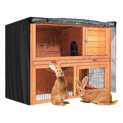 Rabbit Hutch Cover - wasserdichte winddichte Käfigschutz für Winterwärme, PET -Versorgung im Freien mit Reißverschlussöffnungsfunktion, Doppelhütte für Garten -Garten -Rasennutzung, 41,34 Zoll Rabbit Hutch Cover - wasserdichte winddichte Käfigschutz für Winterwärme, PET -Versorgung im Freien mit Reißverschlussöffnungsfunktion, Doppelhütte für Garten -Garten -Rasennutzung, 41,34 Zoll von Fbinys