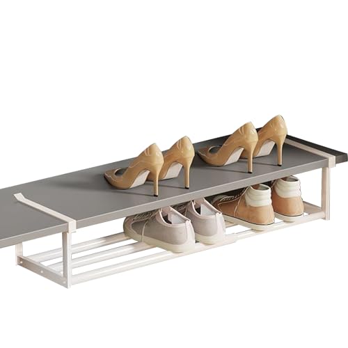 Schuhregale für den Kleiderschrank - 4 -stufige erweiterbare Lagerregal -Organizer mit verstellbarem für Wohnheim, College, Schlafzimmer, Flur, Garage, Eingang, Eckräume, Schwarz und Weißfarbe Schuhregale für den Kleiderschrank - 4 -stufige erweiterbare Lagerregal -Organizer mit verstellbarem für Wohnheim, College, Schlafzimmer, Flur, Garage, Eingang, Eckräume, Schwarz und Weißfarbe von Fbinys