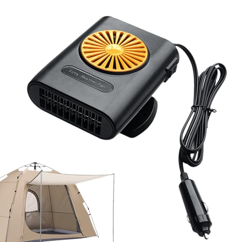 Vehicle Defroster, 12V Portable Car Fan, Heating Cooling System, Rapid Window Clearing, Rotating Base Function, Small Lightweight Design, Excellent for Winter Camping and Driving von Fbinys
