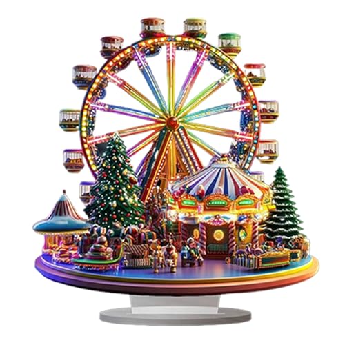 Weihnachten Riesenrad Ornament Acryl Riesenrad 2D Riesenrad Ornament Weihnachtsbaum Riesenrad Desktop Riesenrad Dekoration Tisch Weihnachten Riesenrad Weihnachtsregal von Fbinys