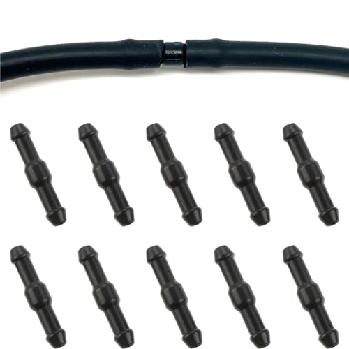 Fc'Noqgn Auto-Wischerschlauch-Verbindungsstück Spritzwasserschlauch-Adapter Schwarz Universal 10er-Pack von Fc'Noqgn