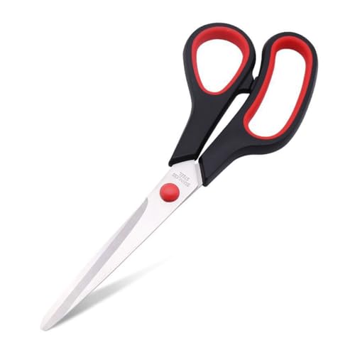 Schneiderschere - Schere, Stoffschere, aus rostfreiem Stahl, Multifunktionsschere aus Gummi, Büroschere aus rostfreiem Stahl, handgefertigte Haushaltsschere, rot und schwarz Schneiderschere - Schere, Stoffschere, aus rostfreiem Stahl, Multifunktionsschere aus Gummi, Büroschere aus rostfreiem Stahl, handgefertigte Haushaltsschere, rot und schwarz von Fc'Noqgn
