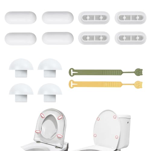12 Stücke Toilettensitz Dämpfer Puffer, Auflagestopfen WC Brille, WC Sitz Ersatzteile Puffer, WC Sitz Puffer Universal Rund für Die Meisten Toilettentypen 12 Stücke Toilettensitz Dämpfer Puffer, Auflagestopfen WC Brille, WC Sitz Ersatzteile Puffer, WC Sitz Puffer Universal Rund für Die Meisten Toilettentypen von FcaecY