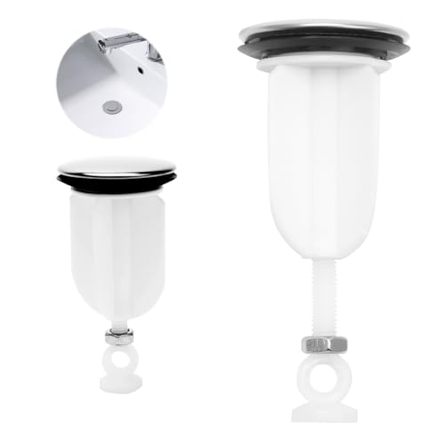 2 Stück Waschbeckenstöpsel 40mm, Abflussstopfen Waschbecken Einstellbare, Stopfen Waschbecken Universal, Stöpsel Waschbecken mit Kunststoffkern für Bad und Küche 2 Stück Waschbeckenstöpsel 40mm, Abflussstopfen Waschbecken Einstellbare, Stopfen Waschbecken Universal, Stöpsel Waschbecken mit Kunststoffkern für Bad und Küche von FcaecY