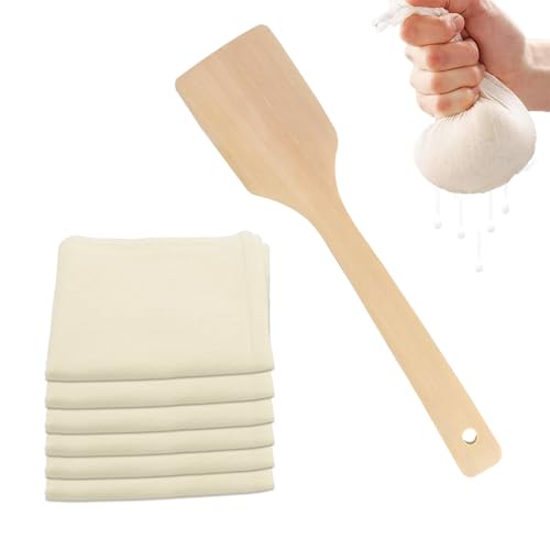 6 Stück Passiertuch Wiederverwendbar 50 x 50cm, Käsetuch Baumwolle, Cheesecloth Strainer, Mulltuch Küche Bio für Saft Käse Tee Nussmilch Suppe Joghurt Tofu von FcaecY