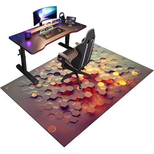 Bodenschutzmatte Stuhlunterlage für Gaming Stuhl & Bürostuhl, Kratzfest-Unterlage für Teppich & Hartböden, Gamer Teppich, Schreibtischstuhl Unterlage für Laminat, Parkett, Hartböden 120 x 140 cm Bodenschutzmatte Stuhlunterlage für Gaming Stuhl & Bürostuhl, Kratzfest-Unterlage für Teppich & Hartböden, Gamer Teppich, Schreibtischstuhl Unterlage für Laminat, Parkett, Hartböden 120 x 140 cm von Fcenghox