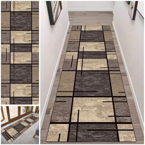 Läufer Teppich Flur Lang rutschfest 60 x 120 cm Waschbar Küchenläufer Läuferteppich Küchenteppich Entryway Runner Teppich Fußmatte Flur TeppichLäufer Küche Korridor Teppich Flurläufer Teppichmatten von Fcenghox