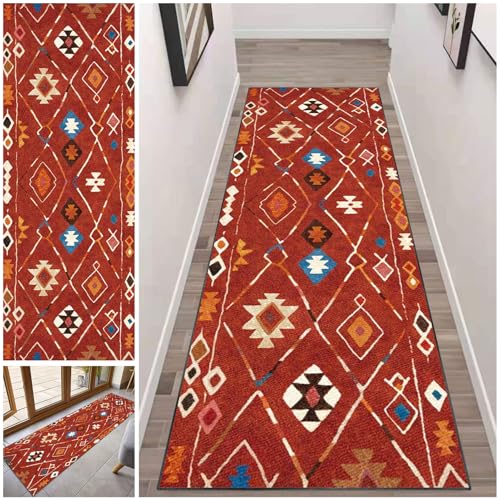 Teppich Läufer Flur Küche 110 x 240 cm Lang Teppichläufer Flur Küchenläufer Teppich Waschbar rutschfest Küchenteppich Flur Teppich Läufer Teppich für Flur Eingangsbereich Wohnzimmer Schlafzimmer von Fcenghox