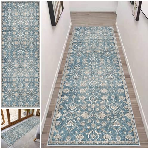 Teppich Läufer Flur Küche 60 x 100 cm Lang Teppichläufer Flur Küchenläufer Teppich Waschbar rutschfest Küchenteppich Flur Teppich Läufer Teppich für Flur Eingangsbereich Wohnzimmer Schlafzimmer von Fcenghox