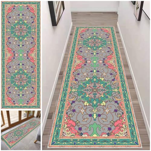 Teppich Läufer Flur Küche 60 x 80 cm Lang Teppichläufer Flur Küchenläufer Teppich Waschbar rutschfest Küchenteppich Flur Teppich Läufer Teppich für Flur Eingangsbereich Wohnzimmer Schlafzimmer von Fcenghox