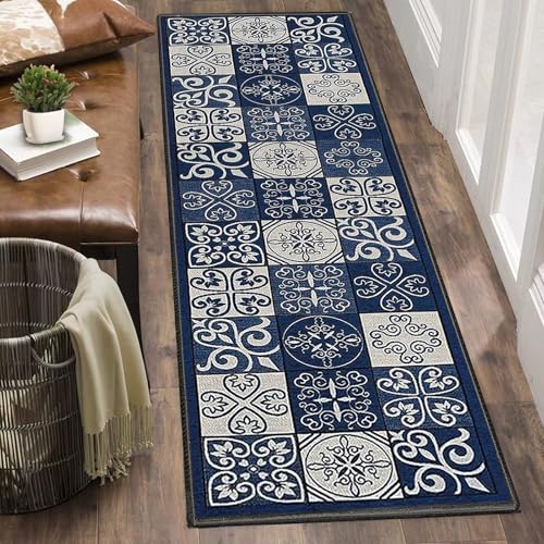 Teppich Läufer Flur Küche Lang rutschfest Küchenläufer Waschbare Küchenteppich 100 x 120 cm Entryway Runner Teppiche Flurteppich Korridor Teppich Fußmatte Teppichläufer für Flur, Küche, Eingang von Fcenghox