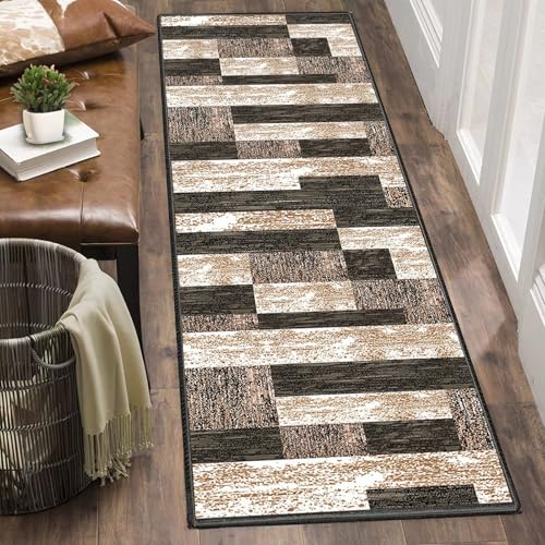 Teppich Läufer Flur Lang Waschbar Flur Läufer Teppich 70 x 150 cm Teppichläufer Flur rutschfest Küchenteppich, Flurläufer Lang Korridor Teppich Flur Runner Teppich für Küche, Eingang, Schlafzimmer von Fcenghox