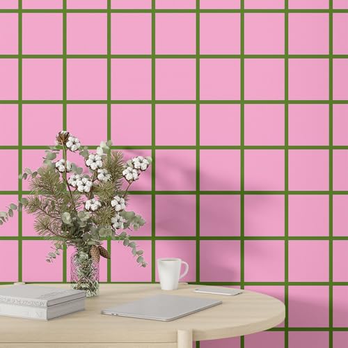 Fchen art Karierte Tapete zum Abziehen und Aufkleben, verzerrtes kariertes Kontaktpapier, modern, selbstklebend, entfernbare Tapete für Arbeitsplatten, Schubladen, Regal, Rosa, 45 x 200 cm Fchen art Karierte Tapete zum Abziehen und Aufkleben, verzerrtes kariertes Kontaktpapier, modern, selbstklebend, entfernbare Tapete für Arbeitsplatten, Schubladen, Regal, Rosa, 45 x 200 cm von Fchen art