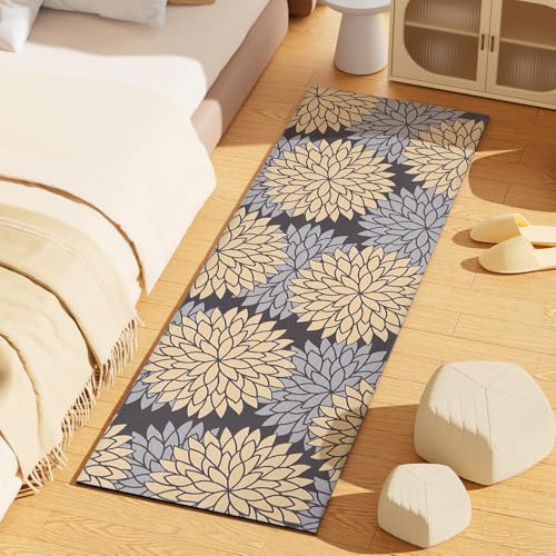 Fchen art Küchenmatten mit Blumenmuster, waschbar, Küchenteppich, Läufer für Flur, Waschküche, Schlafzimmer, Eingangsbereich, Badezimmer, Größe 60 x 150 cm von Fchen art