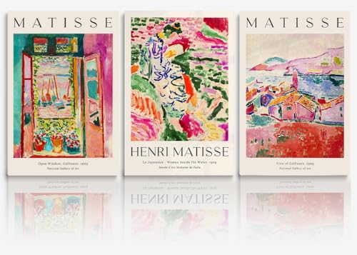 Fchen art Matisse Wandkunst, große Wandkunst, Ausstellung, Kunst, Mitte des Jahrhunderts, Matisse Landschaft, Wandkunst, Malerei, Poster, Vintage Monet Matisse Leinwand, Retro-Kunstwerk, 60 x 90 cm, 3 von Fchen art