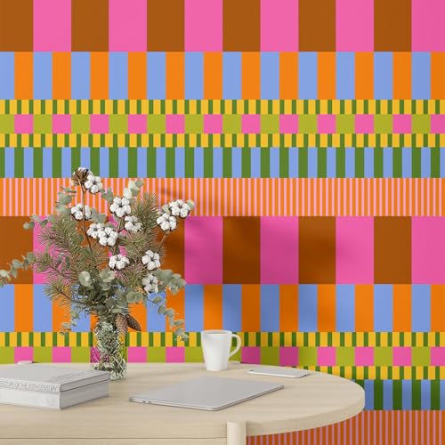 Fchen art Tapete zum Abziehen und Aufkleben, selbstklebende Tapete, Kunstholz, Kontaktpapier, Holzlamellen, selbstklebende Wandpapier, PVC-Vinylfolie, abnehmbar, wasserdicht, bunt, 45 x 1000 cm Fchen art Tapete zum Abziehen und Aufkleben, selbstklebende Tapete, Kunstholz, Kontaktpapier, Holzlamellen, selbstklebende Wandpapier, PVC-Vinylfolie, abnehmbar, wasserdicht, bunt, 45 x 1000 cm von Fchen art
