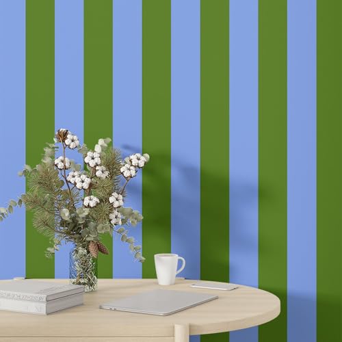 Fchen art Tapete zum Abziehen und Aufkleben für Schlafzimmer, modern, selbstklebend, entfernbar, Kunstholz, Gitterstreifen, Kontaktpapier, Vinyl, Blaugrün Fchen art Tapete zum Abziehen und Aufkleben für Schlafzimmer, modern, selbstklebend, entfernbar, Kunstholz, Gitterstreifen, Kontaktpapier, Vinyl, Blaugrün von Fchen art