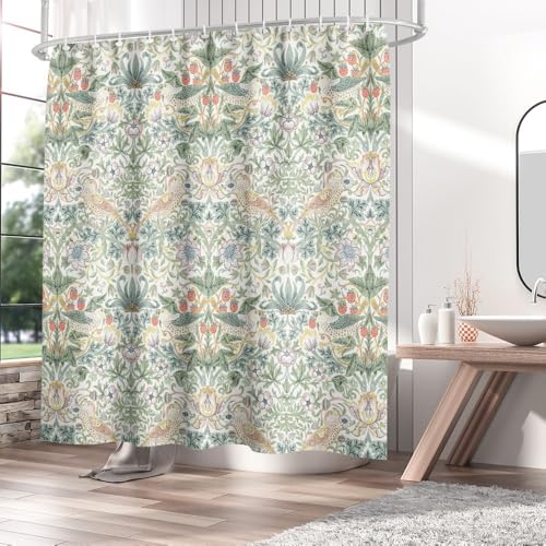 Fchen art William Morris Abstrakte Pflanze Blume Duschvorhang Dekor,Vintage Floral,Frühling Bunte Wilde Blumen Grün Kräuter Boho Pflanze Natur Duschvorhang,Badezimmer Duschvorhang Mit Haken Fchen art William Morris Abstrakte Pflanze Blume Duschvorhang Dekor,Vintage Floral,Frühling Bunte Wilde Blumen Grün Kräuter Boho Pflanze Natur Duschvorhang,Badezimmer Duschvorhang Mit Haken von Fchen art