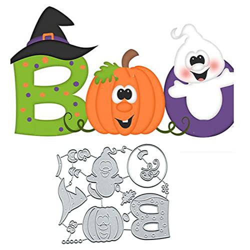 Boo Magic Poison Kürbis Metall-Stanzformen, Halloween-Geist, Stanzschablonen für DIY, Scrapbooking, Album, dekorative Prägepapier-Stanzformen für Scrapbooking, Kartenherstellung von Fclily@JJ