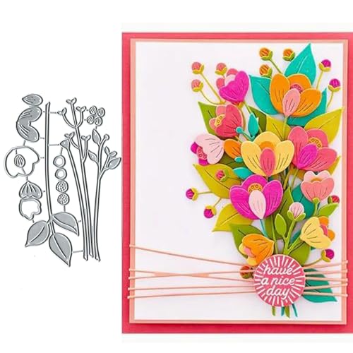 Metall-Stanzformen, Motiv: Blumenblätter, Frühlingsblumen, Blätter, Stanzschablonen für Bastelarbeiten, Einladungskarten, Scrapbooking, Alben, dekorative Prägepapier-Stanzformen, Kartenherstellung von Fclily@JJ