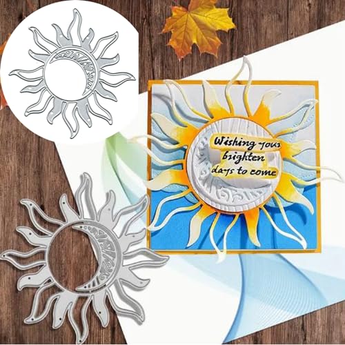 Metall-Stanzformen mit Sonnenblumen- und Mondmotiven, Motiv: Weihnachtsmotiv, Frühlingsblumen, Sonne, Stanzschablonen für selbstgemachte Einladungen, Karten, Scrapbooking, Alben, dekorative von Fclily@JJ