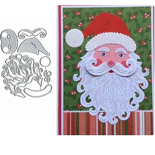 Weihnachtsmann-Metall-Stanzformen, Merry Christams Snata Baumkarte, Stanzschablonen für DIY, Scrapbooking, Album, dekorative Prägepapier-Stanzformen, Kartenherstellung von Fclily@JJ