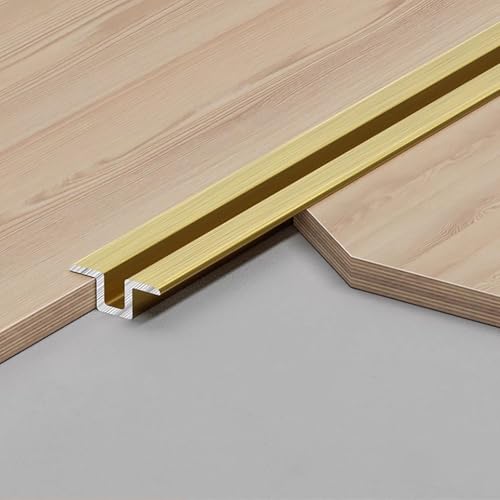 Aluminium U-Profil Übergangsleiste Boden Türplatte 3 Stück 100cm Wasserdichte Abschlussleiste für Fliesen, Laminat, Holz, Keramikböden - Eloxiertes Metall Übergangsprofil(Gebürstete Bronze,Breite: 18m von Fcmeavo
