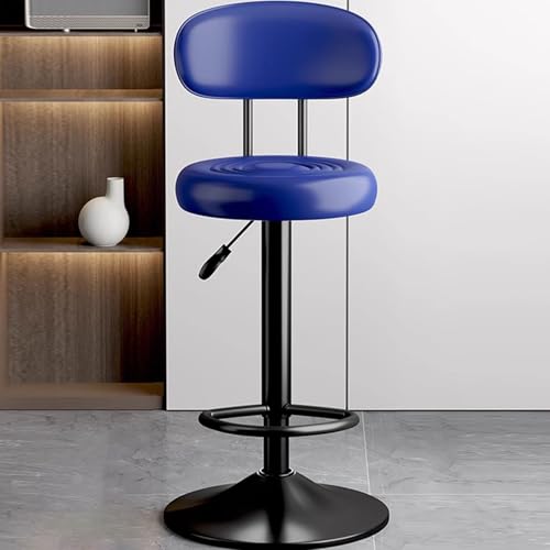 Fcmeavo 360° Drehbarer Barhocker Moderne Küchenhocker mit Rückenlehne Höhenverstellbar Tresenstuhl mit Fußstütze 31cm Sitzhöhe Barstuhl aus Schwarz Metall und Nappaleder Gepolsterte Barstühle für Büro Fcmeavo 360° Drehbarer Barhocker Moderne Küchenhocker mit Rückenlehne Höhenverstellbar Tresenstuhl mit Fußstütze 31cm Sitzhöhe Barstuhl aus Schwarz Metall und Nappaleder Gepolsterte Barstühle für Büro von Fcmeavo