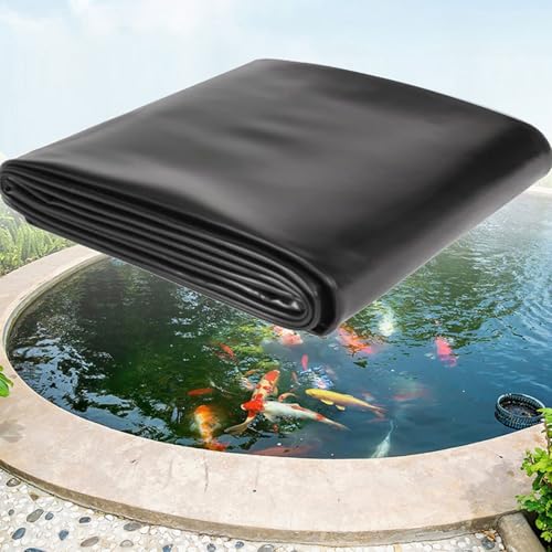 Fcmeavo Faltbare Schwarze HDPE Teichfolie für Kleine Teiche Flexible Teichfolien Undurchlässige Dichtungsfolie Teichmembran Robust und Langlebig Gartenteich Zubehör Zuschneidbar Gartenteich Teichplane von Fcmeavo