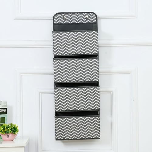 Fcmeavo Hängeorganizer Faltbar mit 4 Taschen Hängeregal Tür Organizer Hängeaufbewahrung Türregal zum Einhängen Vliesstoffe Hänge Organizer Platzsparend Aufbewahrung für Badezimmer Büro Küche & Camping von Fcmeavo
