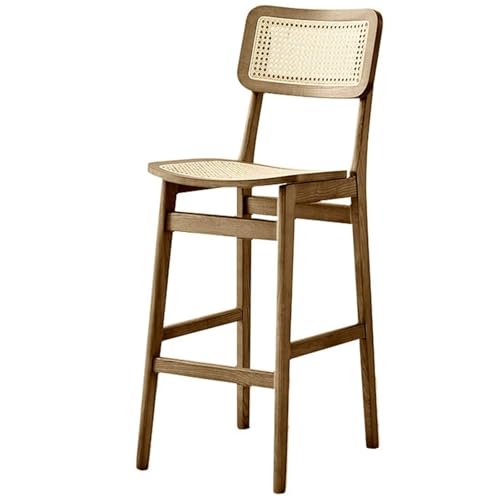 Fcmeavo Skandinavischer Barstuhl Counter Stools mit Massivholz Gestell Barhocker mit Rattan Lehne & Sitzfläche Moderner Tresenhocker Abgerundete Ecken Hochhocker für Wohnzimmer Esszimmer(Walnussfarbe) Fcmeavo Skandinavischer Barstuhl Counter Stools mit Massivholz Gestell Barhocker mit Rattan Lehne & Sitzfläche Moderner Tresenhocker Abgerundete Ecken Hochhocker für Wohnzimmer Esszimmer(Walnussfarbe) von Fcmeavo