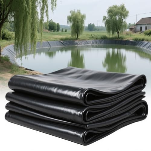 Fcmeavo Teichfolie als Schutzfolie Pond Liner Teichabdichtung Teichmembran Fischfreundlich HDPE Teichfolien kleine Teichplane in Rollen Dichtungsfolie für Naturpool Wassergarten Hochbeet(4x16m(WxL)) von Fcmeavo