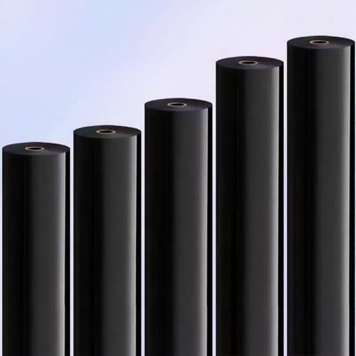 Fcmeavo Undurchlässige Teichfolie für Reservoir Schwarze HDPE Teichfolien Wasserdicht Teichschutzfolie Geotextil Robust und Langlebig Gartenteich Zubehör Schwimmteichfolie 0.12mm Dcike(2x8m(WxL)) von Fcmeavo