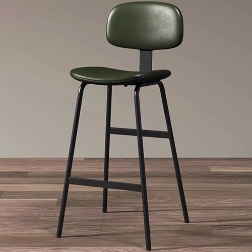 Fcmeavo Vintage Bistrohocker Barhocker Bar Stools Hochhocker mit Lehne Industrieller Barstuhl aus Kunstleder & Metallbeinen Stabiler Tresenhocker Gepolsterte mit Fußstütze(Dunkelgrün,Hoch 75cm/29.5in) Fcmeavo Vintage Bistrohocker Barhocker Bar Stools Hochhocker mit Lehne Industrieller Barstuhl aus Kunstleder & Metallbeinen Stabiler Tresenhocker Gepolsterte mit Fußstütze(Dunkelgrün,Hoch 75cm/29.5in) von Fcmeavo