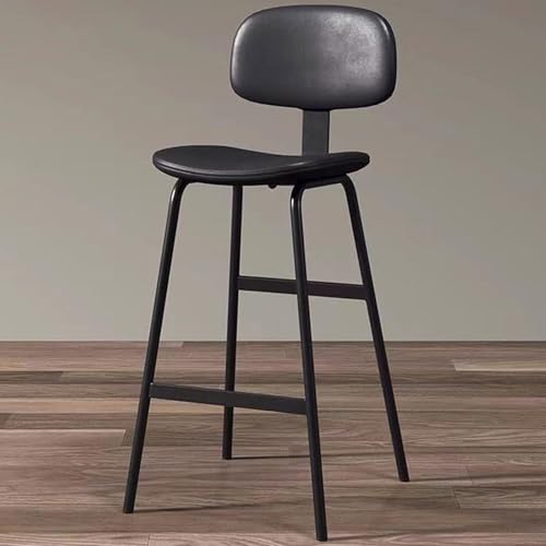 Fcmeavo Vintage Bistrohocker Barhocker Bar Stools Hochhocker mit Lehne Industrieller Barstuhl aus Kunstleder & Metallbeinen Stabiler Tresenhocker Gepolsterte mit Fußstütze(Schwarz,Hoch 60cm/23.6in) Fcmeavo Vintage Bistrohocker Barhocker Bar Stools Hochhocker mit Lehne Industrieller Barstuhl aus Kunstleder & Metallbeinen Stabiler Tresenhocker Gepolsterte mit Fußstütze(Schwarz,Hoch 60cm/23.6in) von Fcmeavo