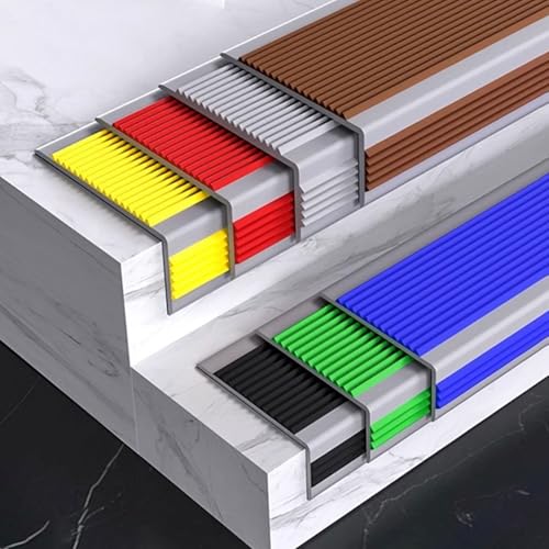 Gummi Treppenkante Treppe Kantenband PVC Treppenkantenprofil Selbstklebendes Rutschfeste Schutzstreifen L-Förmiges Länge 100cm/500cm/1000cm Kann Frei Geschnitten Werden Kantenschutzprofil(Grau,L1m-W6c Gummi Treppenkante Treppe Kantenband PVC Treppenkantenprofil Selbstklebendes Rutschfeste Schutzstreifen L-Förmiges Länge 100cm/500cm/1000cm Kann Frei Geschnitten Werden Kantenschutzprofil(Grau,L1m-W6c von Fcmeavo