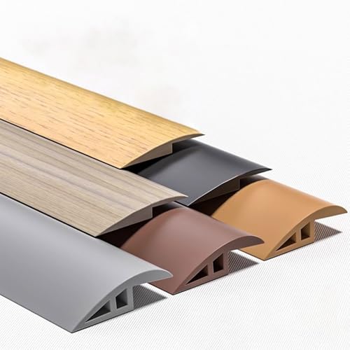 PVC Kantenschutzprofil Selbstklebend 100cm T-Form – Türschwellenleiste & Fliesenabschlussleiste mit Haftender Übergangsleiste Abdeckleiste für Alle Bodenarten Wasserdicht & Leise(Dunkelbraun,Breite: 3 von Fcmeavo